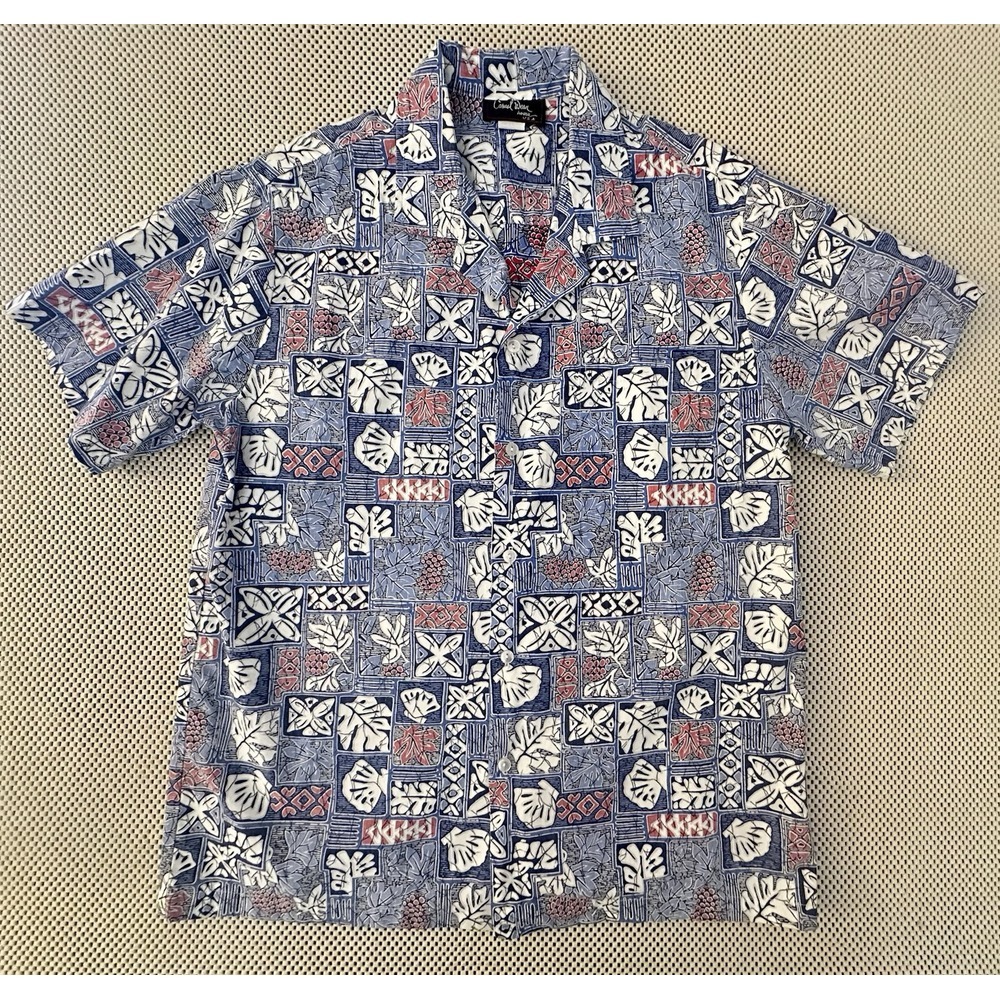 VTG Casual Wear‎ Hawaii Shirt Men Size L Tiki Rockabilly Camp Dad Button Down